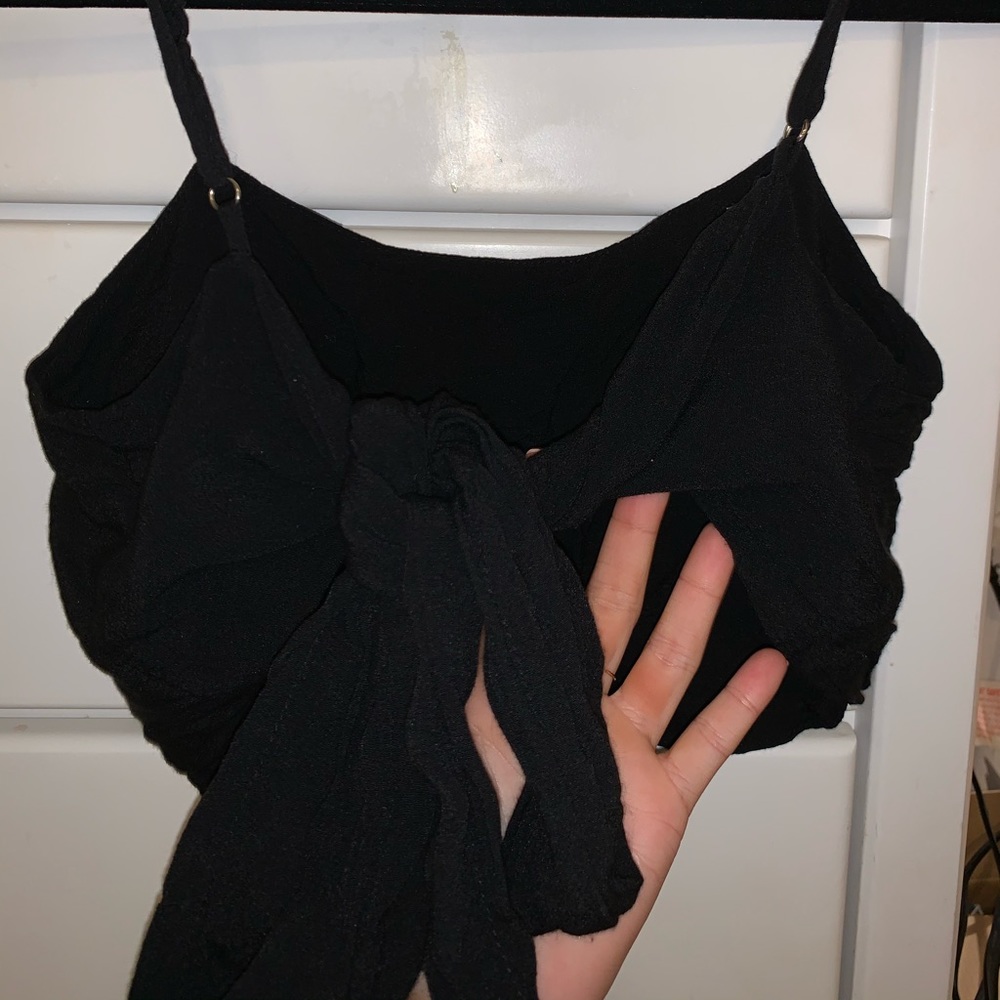 Brandy Melville Black Tie Tank Top